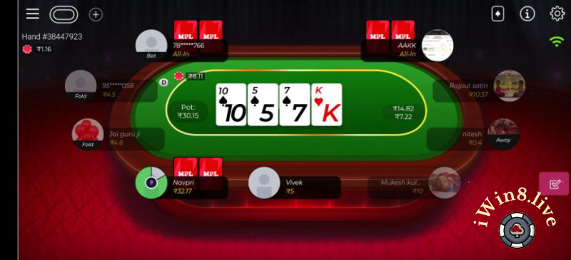 Vòng chơi Poker Iwin